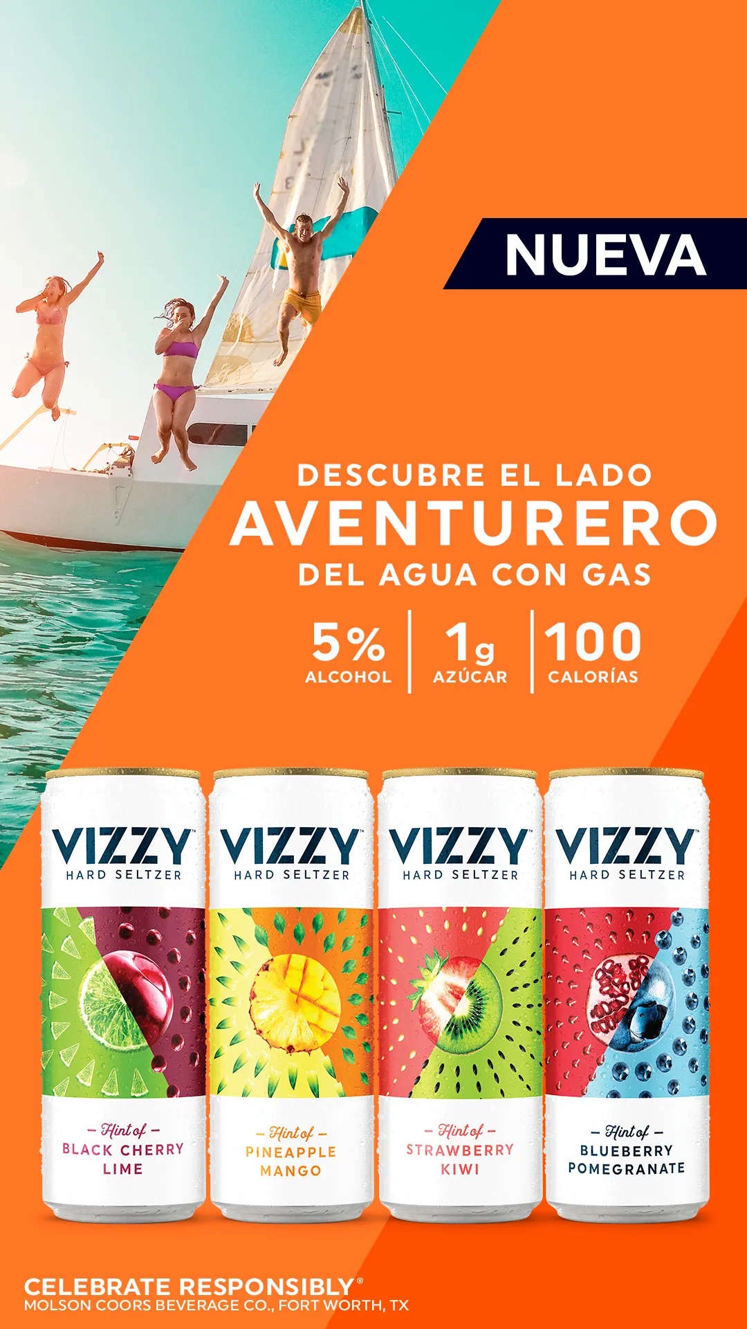 VIZZY HARD SELTZER. INTRODUCCIÓN LATAM campaign asset 1