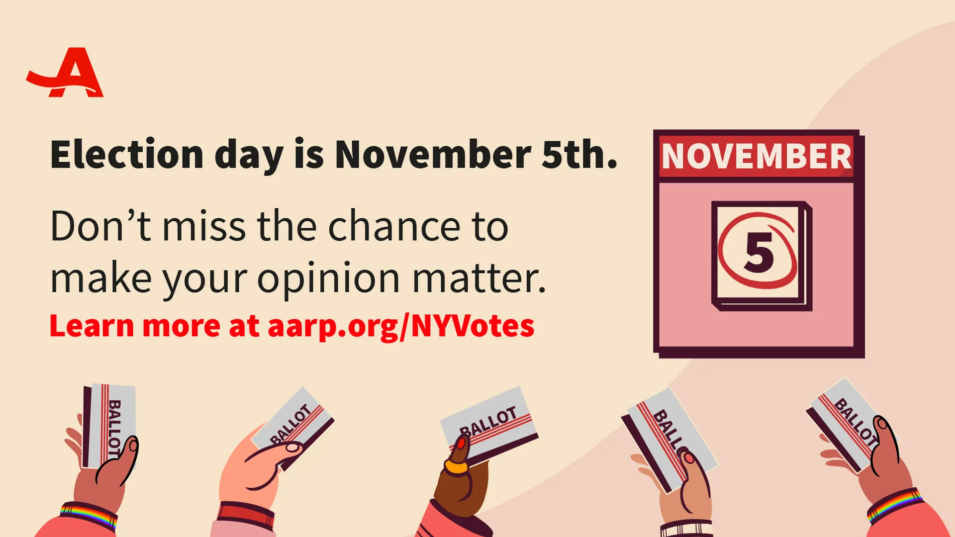 AARP NEW YORK. VOTER EDUCATION CAMPAIGN 2023 / 2024 / 2025 campaign asset 2